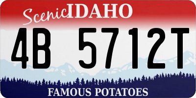 ID license plate 4B5712T
