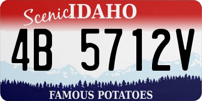 ID license plate 4B5712V