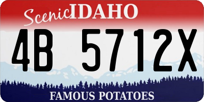 ID license plate 4B5712X