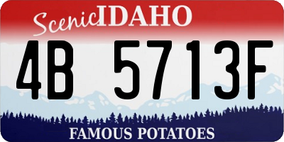 ID license plate 4B5713F