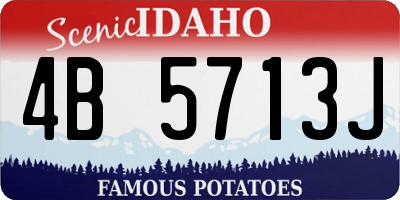 ID license plate 4B5713J