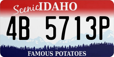 ID license plate 4B5713P