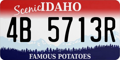 ID license plate 4B5713R