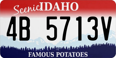 ID license plate 4B5713V