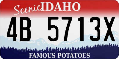 ID license plate 4B5713X