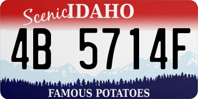 ID license plate 4B5714F