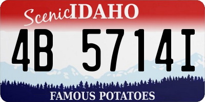 ID license plate 4B5714I