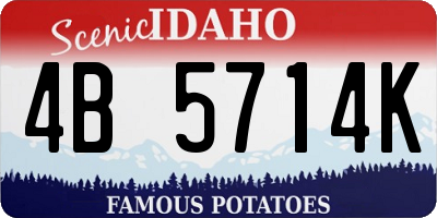 ID license plate 4B5714K