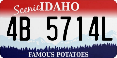 ID license plate 4B5714L