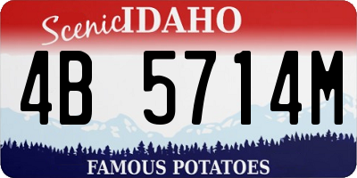 ID license plate 4B5714M