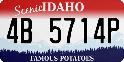 ID license plate 4B5714P