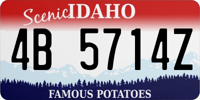 ID license plate 4B5714Z