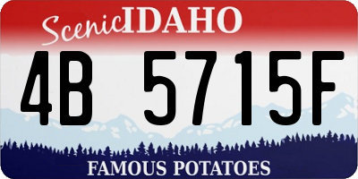 ID license plate 4B5715F