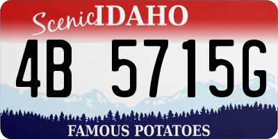ID license plate 4B5715G