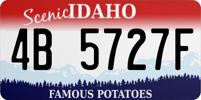 ID license plate 4B5727F