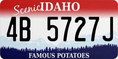 ID license plate 4B5727J