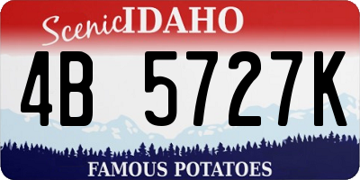 ID license plate 4B5727K