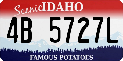 ID license plate 4B5727L
