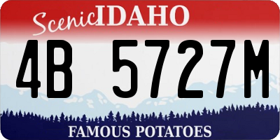 ID license plate 4B5727M
