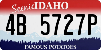 ID license plate 4B5727P