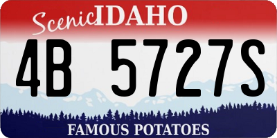 ID license plate 4B5727S