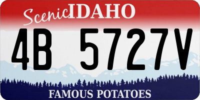ID license plate 4B5727V