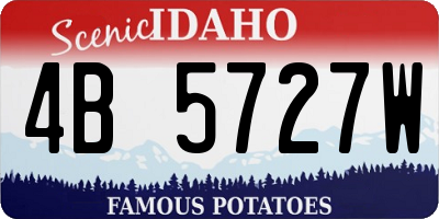 ID license plate 4B5727W