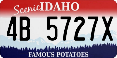 ID license plate 4B5727X