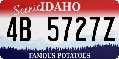 ID license plate 4B5727Z