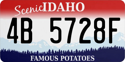 ID license plate 4B5728F