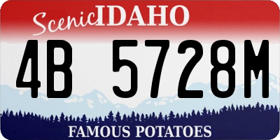ID license plate 4B5728M