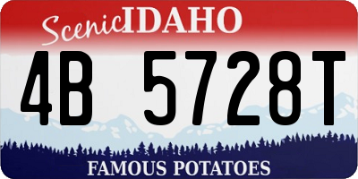 ID license plate 4B5728T
