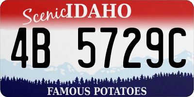 ID license plate 4B5729C