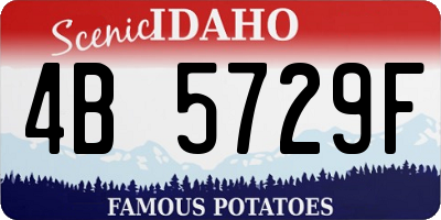 ID license plate 4B5729F