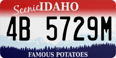 ID license plate 4B5729M