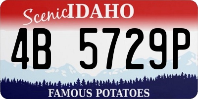 ID license plate 4B5729P