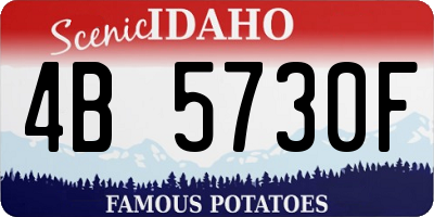 ID license plate 4B5730F