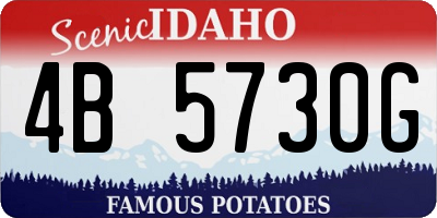 ID license plate 4B5730G