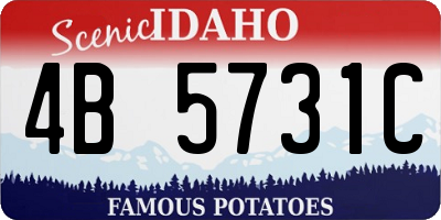 ID license plate 4B5731C