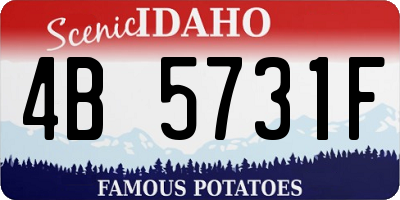 ID license plate 4B5731F