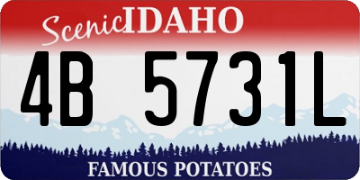 ID license plate 4B5731L
