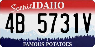 ID license plate 4B5731V