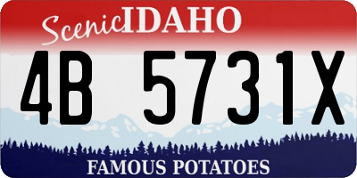 ID license plate 4B5731X