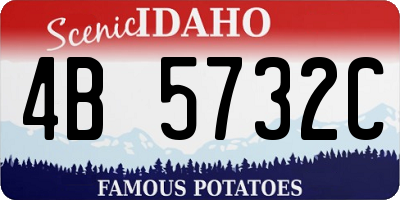 ID license plate 4B5732C