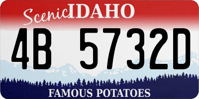 ID license plate 4B5732D