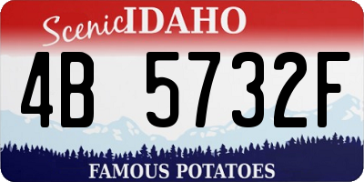ID license plate 4B5732F