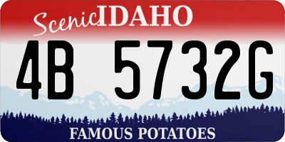 ID license plate 4B5732G