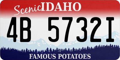 ID license plate 4B5732I