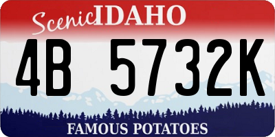 ID license plate 4B5732K