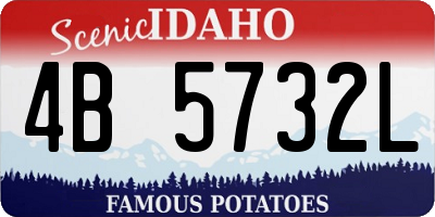 ID license plate 4B5732L